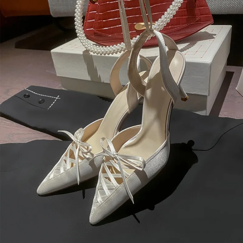 kf-Sd659d3fe514346159a230d7ca167c53c6-2024-Satin-Solid-Color-High-Heel-Sandals-Sexy-Strap-7cm-Slim-Heel-Sandals-Bow-Pointed-Fashion